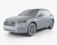 Audi Q5 S-line mit Innenraum 2016 3D-Modell clay render