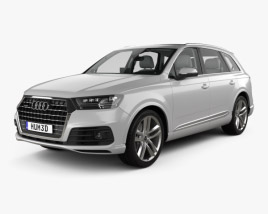 Audi Q7 S-line HQインテリアと 2016 3Dモデル