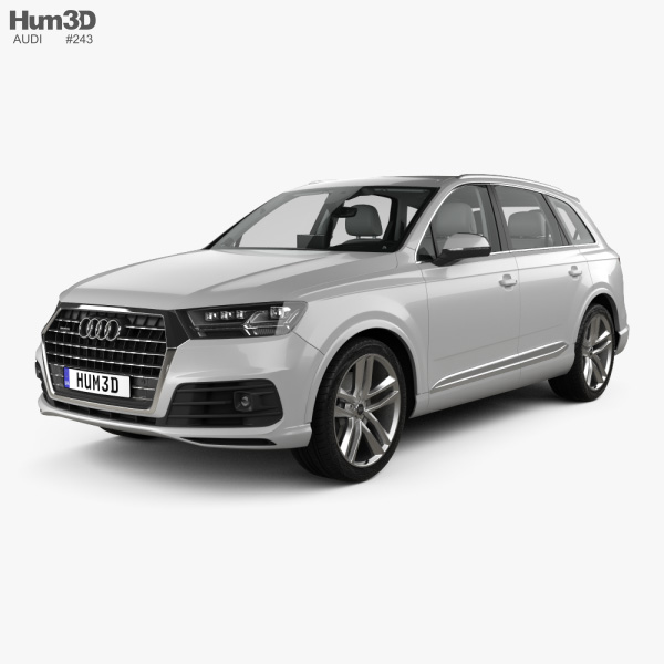 Audi Q7 S-line with HQ interior 2019 3D model