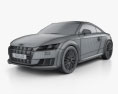 Audi TT coupe with HQ interior 2017 3d model wire render