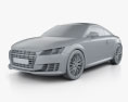 Audi TT coupe with HQ interior 2017 3d model clay render