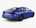 Audi A7 Sportback S-line with HQ interior 2021 3d model back view