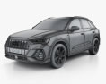 Audi Q3 S-line con interior 2018 Modelo 3D wire render