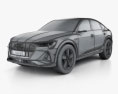 Audi e-tron sportback S-line coupe 2021 3d model wire render