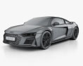 Audi R8 V10 coupe 2022 3D模型 wire render