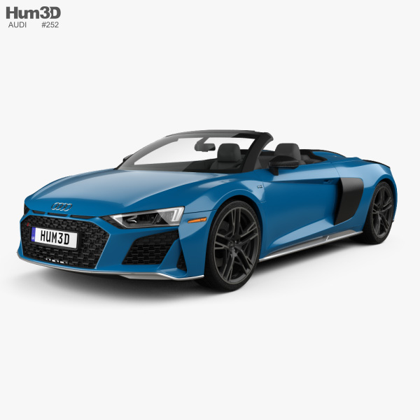Audi R8 V10 US-spec spyder 2022 3D model