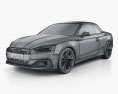Audi A5 cabriolet 2019 3d model wire render