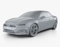 Audi A5 cabriolet 2019 3d model clay render