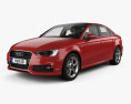 Audi A3 S-line Worldwide セダン HQインテリアと 2013 3Dモデル