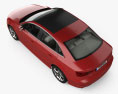 Audi A3 S-line Worldwide Sedán con interior 2013 Modelo 3D vista superior