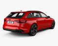 Audi RS4 avant 2022 3d model back view