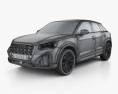 Audi SQ2 2022 3d model wire render
