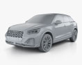 Audi SQ2 2022 3d model clay render
