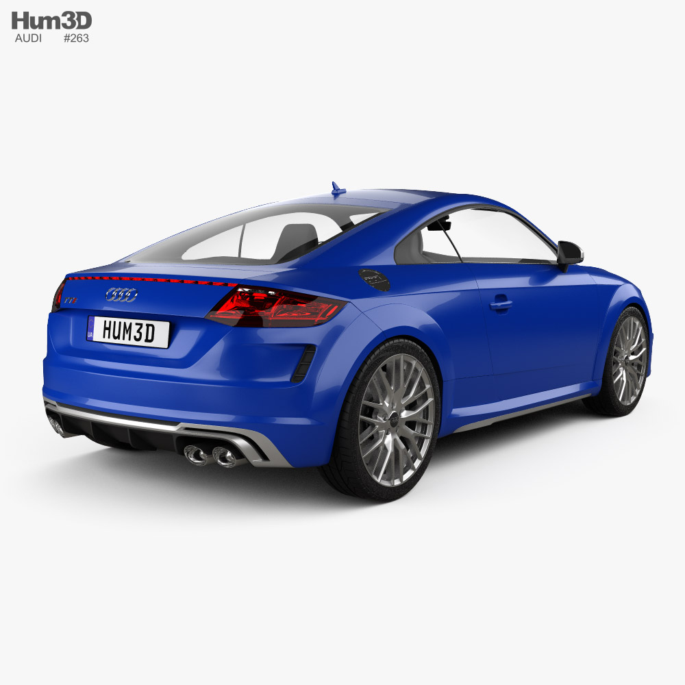 Audi TT S coupe 2022 3d model back view
