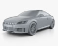 Audi TT S coupé 2022 3D-Modell clay render