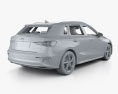 Audi A3 S-line sportback mit Innenraum 2020 3D-Modell