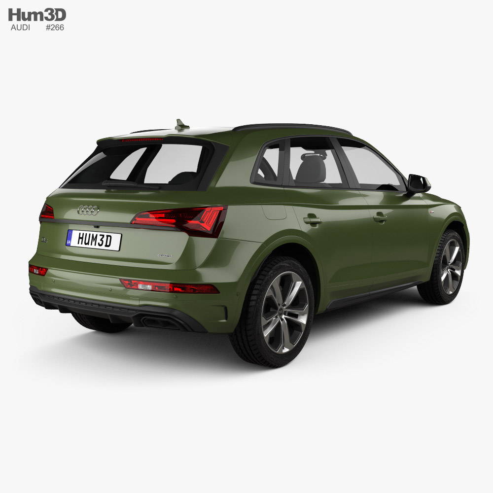 Audi Q5 S-line 2022 3D-Modell Rückansicht