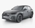 Audi SQ5 2022 3d model wire render
