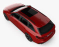 Audi RS4 avant mit Innenraum 2021 3D-Modell Draufsicht