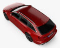Audi RS6 avant mit Innenraum und Motor 2019 3D-Modell Draufsicht
