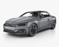 Audi A5 cabriolet mit Innenraum 2019 3D-Modell wire render