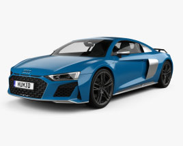 Audi R8 V10 coupe with HQ interior 2022 3D model