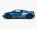 Audi R8 V10 coupe with HQ interior 2022 3d model side view