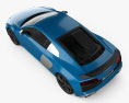 Audi R8 V10 coupe with HQ interior 2022 3d model top view