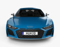 Audi R8 V10 coupe with HQ interior 2022 3d model front view