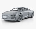 Audi R8 V10 coupe with HQ interior 2022 3d model clay render