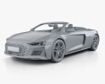 Audi R8 V10 US-spec spyder mit Innenraum 2019 3D-Modell clay render