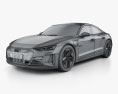Audi e-tron GT RS 2022 3d model wire render