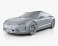 Audi e-tron GT RS 2022 3D-Modell clay render
