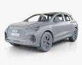 Audi Q4 e-tron Concept with HQ interior 2020 3d model clay render