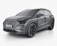 Audi Q4 e-tron S-line 2020 3d model wire render