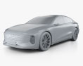 Audi A6 e-tron 2022 3D-Modell clay render