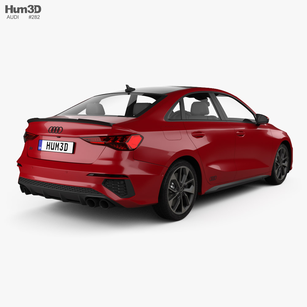 Audi S3 Edition One 轿车 2020 3D模型 后视图