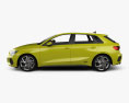 Audi S3 Edition One sportback 2022 3D 모델  side view