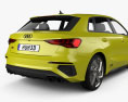 Audi S3 Edition One sportback 2022 3D 모델 