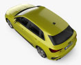 Audi S3 Edition One sportback 2022 3D-Modell Draufsicht
