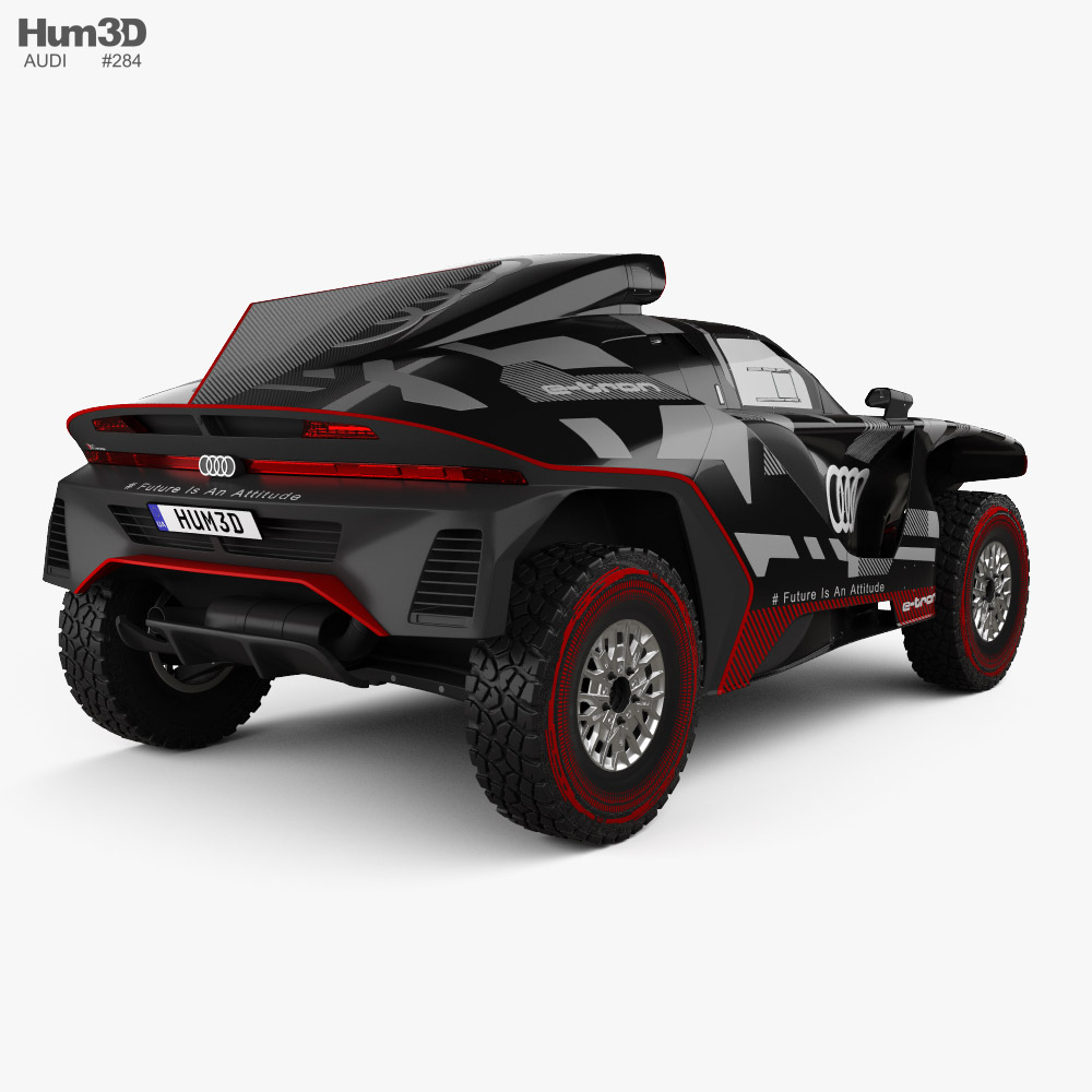 Audi RS Q e-tron Dakar Rally 2022 3D-Modell Rückansicht