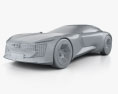 Audi Skysphere 2022 3d model clay render
