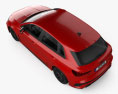Audi RS3 sportback 2022 Modello 3D vista dall'alto