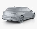 Audi RS3 sportback 2022 3D модель