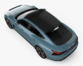 Audi e-tron GT mit Innenraum 2021 3D-Modell Draufsicht
