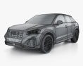 Audi Q2 S line Edition One 2020 Modelo 3D wire render