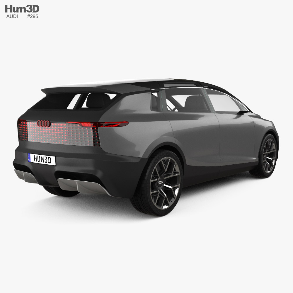 Audi Urbansphere 2023 3D-Modell Rückansicht