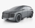 Audi Urbansphere 2023 3D模型 wire render