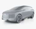 Audi Urbansphere 2023 3D模型 clay render