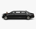 Aurus Senat Presidential Limousine 2021 3d model side view